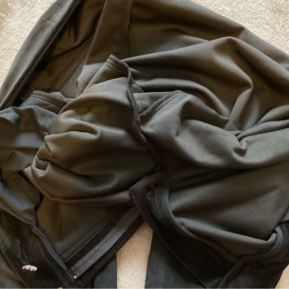 Maison D'Amelie Black Velour Straight Leg Sailor Trousers with Gold Buttons - Picture 6 of 12